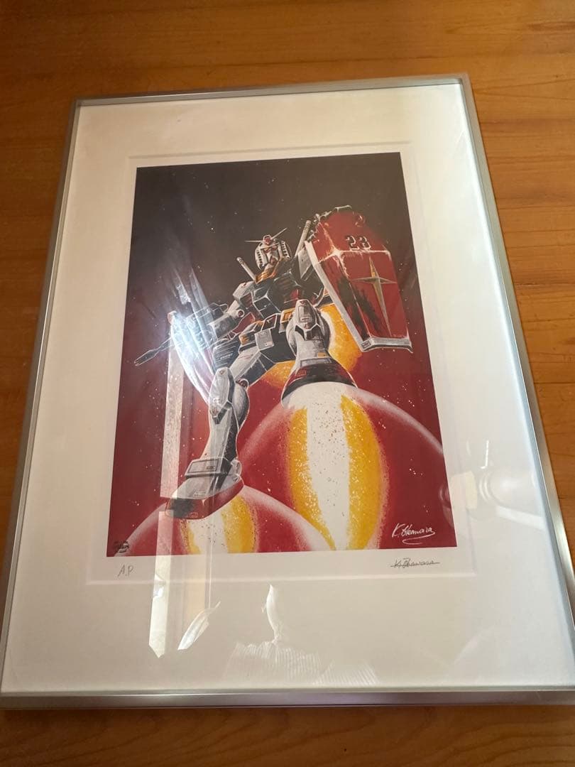 ファースト　ガンダム　リトグラフ　試刷りの為　世界で1枚　レア　大河原邦男　直筆