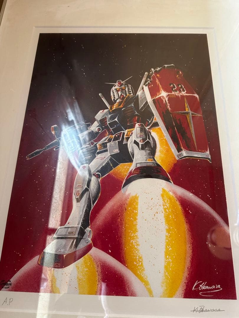 ファースト　ガンダム　リトグラフ　試刷りの為　世界で1枚　レア　大河原邦男　直筆