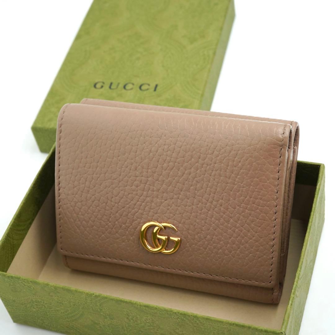 ✨未使用展示品・箱付き✨　GUCCI ミニ財布　マーモント　三つ折り　GG