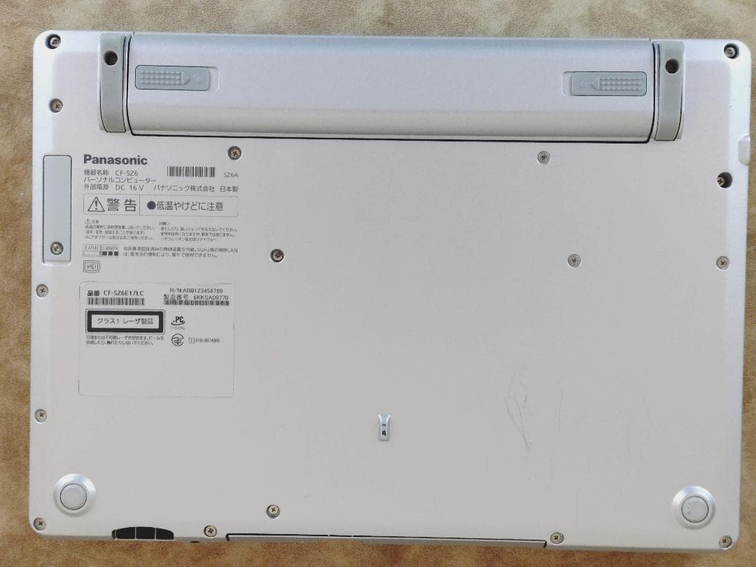 Windowsノート本体 Panasonic Let's note CF-SZ6 i5/8GB/512GB
