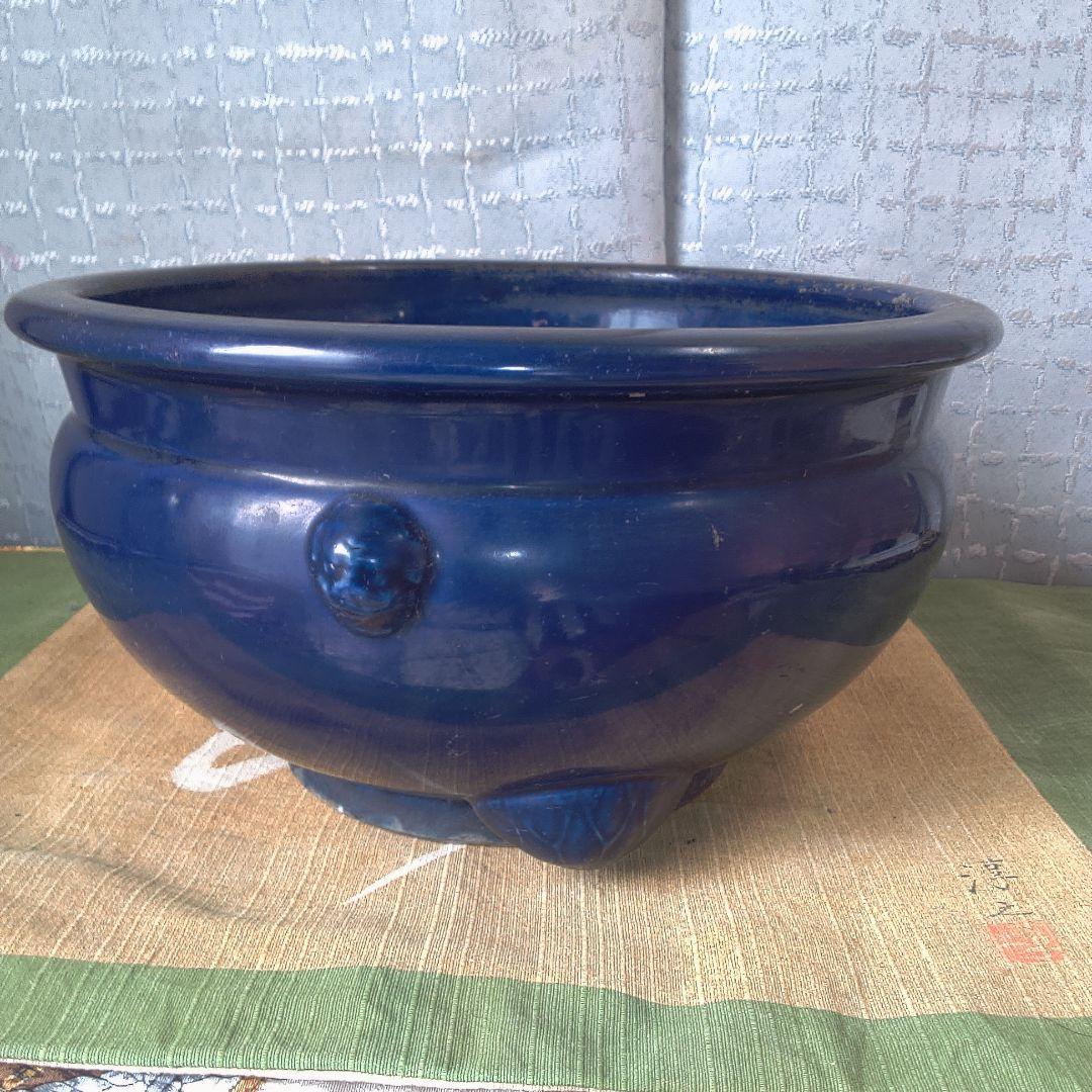 中国美術？ 香炉 中国 骨董 藍釉 青釉 瑠璃釉 伊万里？