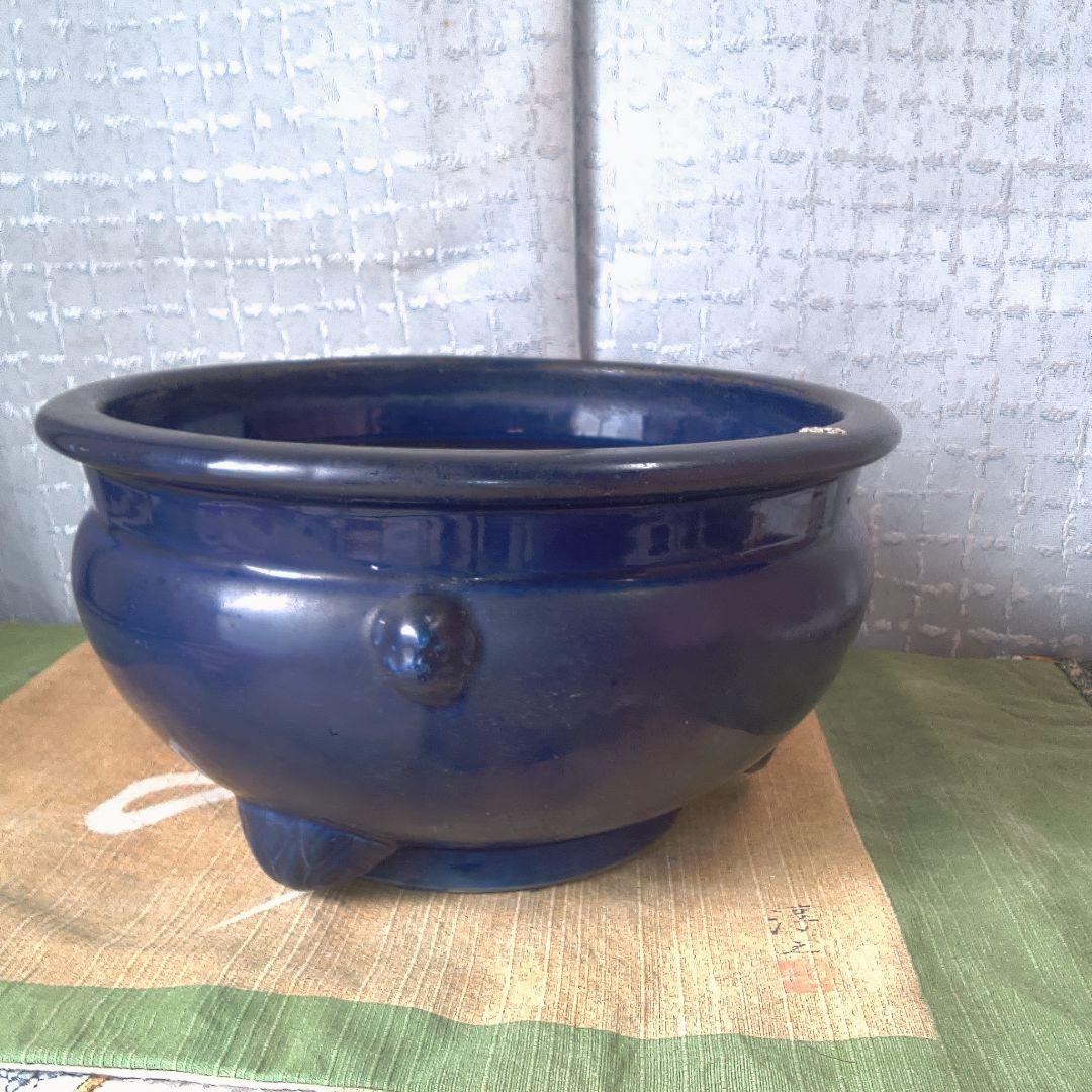 中国美術？ 香炉 中国 骨董 藍釉 青釉 瑠璃釉 伊万里？