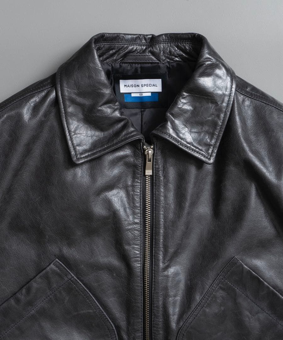 メゾンスペシャル　バッファローレザープライムオーバーシングルライダース