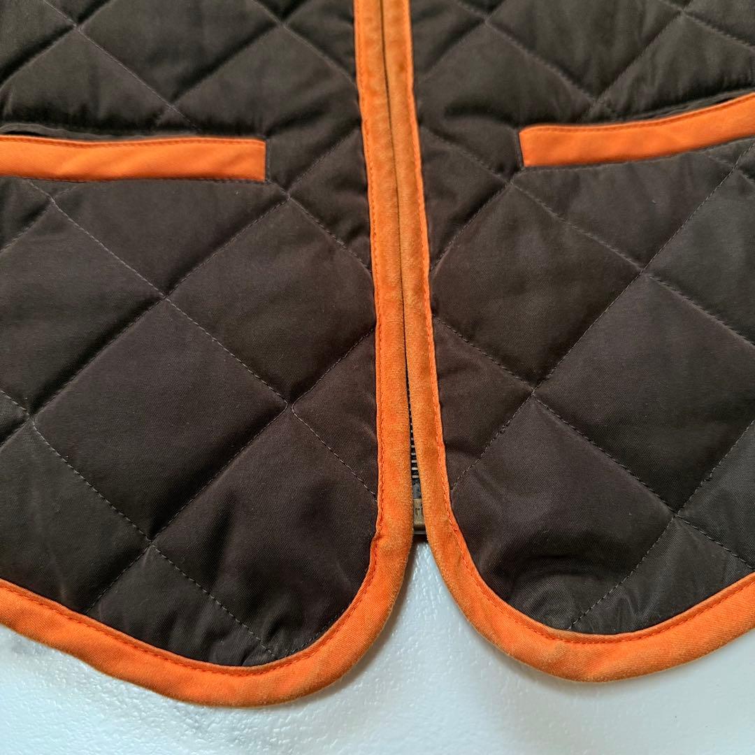 専用　HERMES ヴィンテージ キルティング ベスト ブラウン×オレンジ