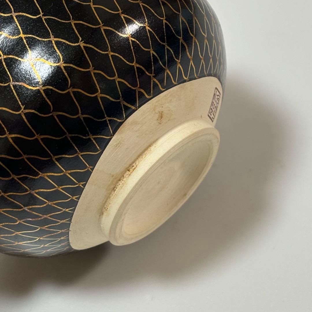 九谷焼　昭月作　金彩　茶碗　茶道具