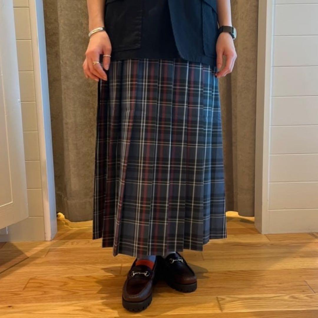 LACOSTE for BEAMS BOY / チェック プリーツ スカート