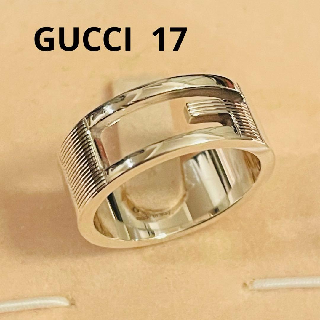 GUCCIリング 17号 カットリング カットアウト スターリングシルバー925