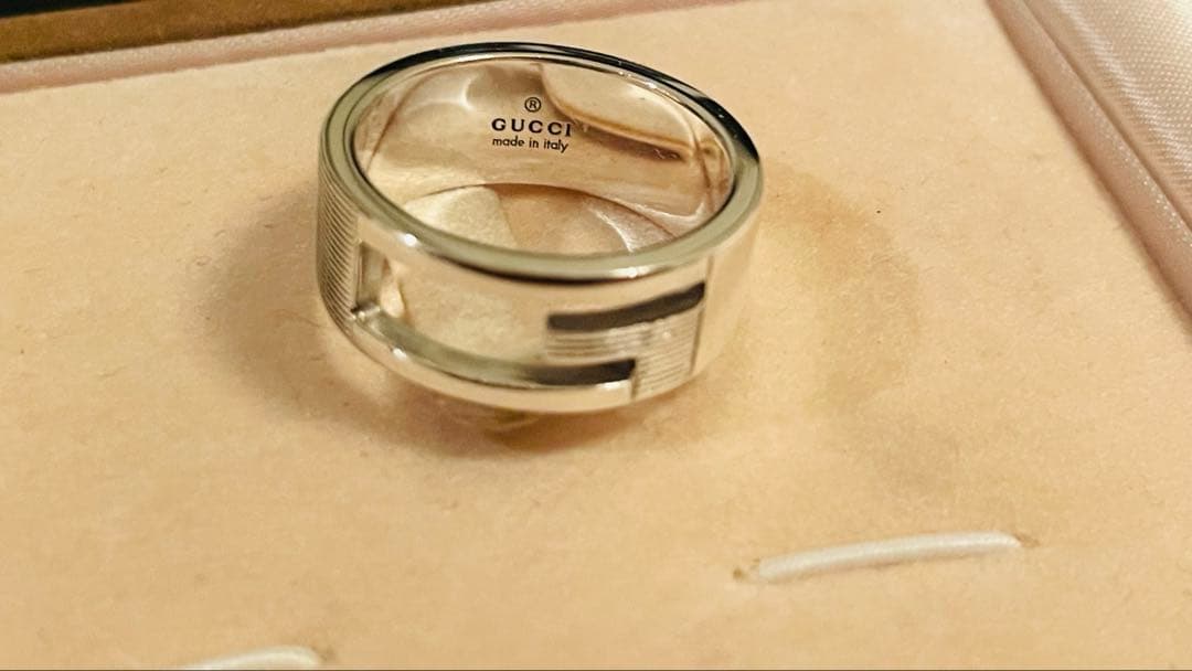 GUCCIリング 17号 カットリング カットアウト スターリングシルバー925