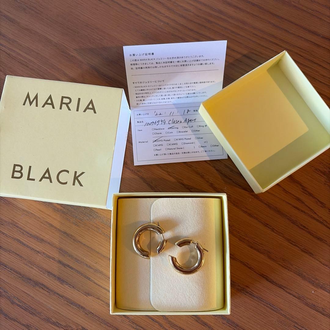 MARIA BLACK ゴールド フープピアス限定デザイン