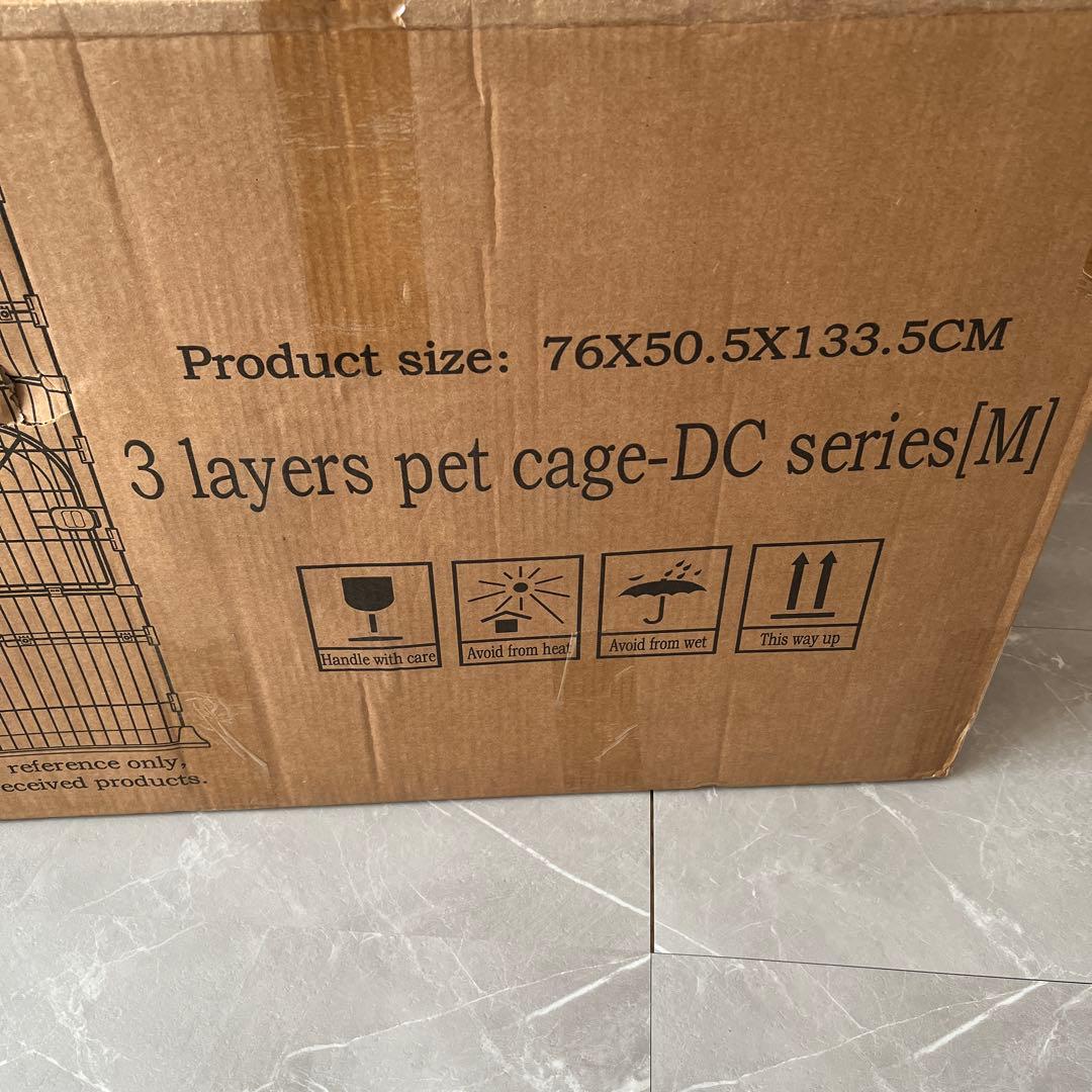 猫ケージ グリーン キャットケージ 3段 スリム 大型猫用ペットケージ