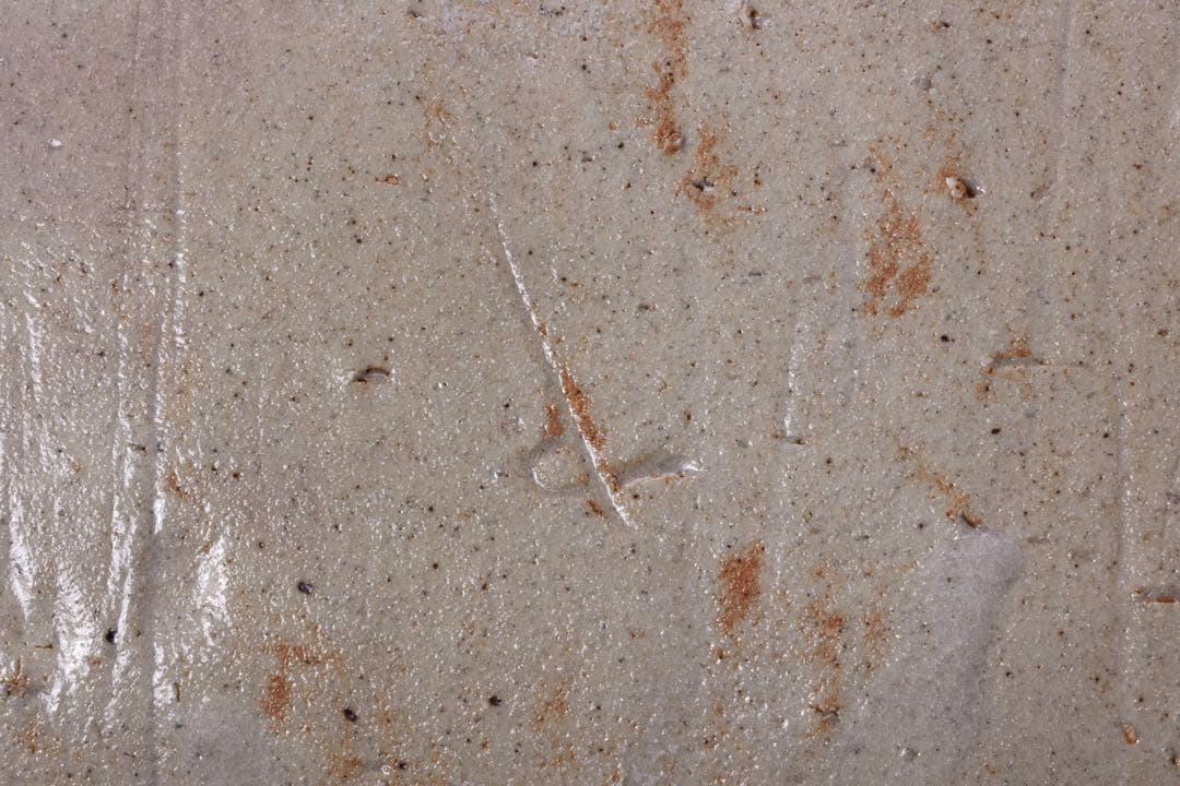 ミ*ク様 織部焼 『織部竹文 長方大皿』 在銘 共箱 作家物 大皿 角皿 足付