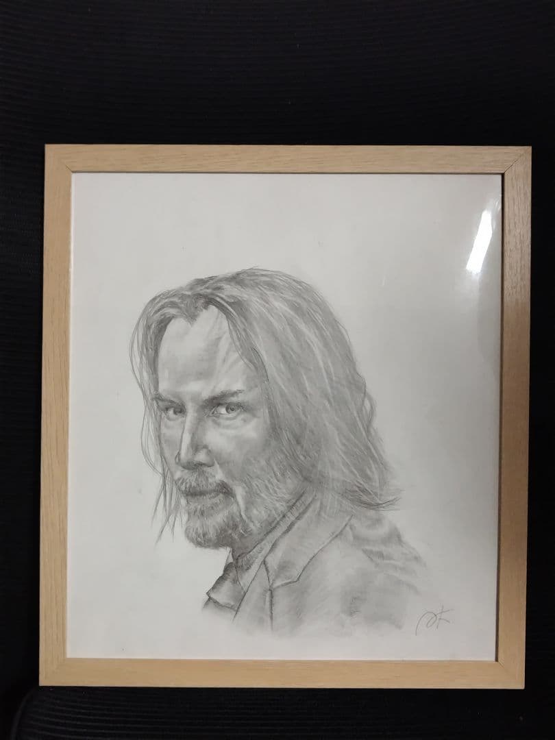 鉛筆肖像画 約30cm　今日中に購入いただける方は半額に値引きいたします！