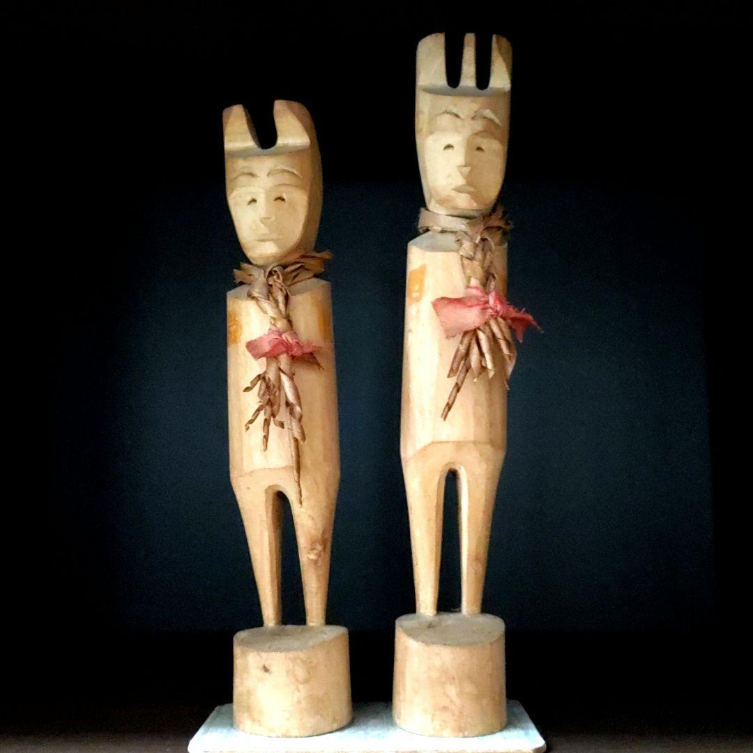 【貴重】ゲンダーヌ作 セワポロロ 北川源太郎署名入 ウィルタ木偶