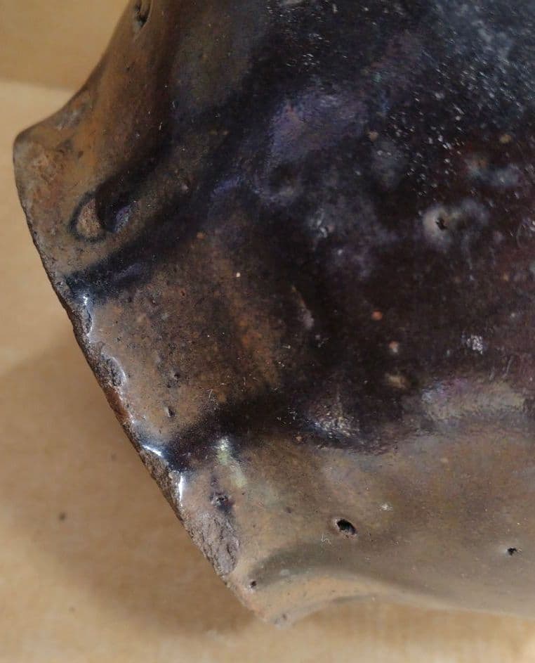 黒高麗花入 表千家十五代(当代)猶有斎 書付箱 黒高麗壷 茶道 李朝 高麗