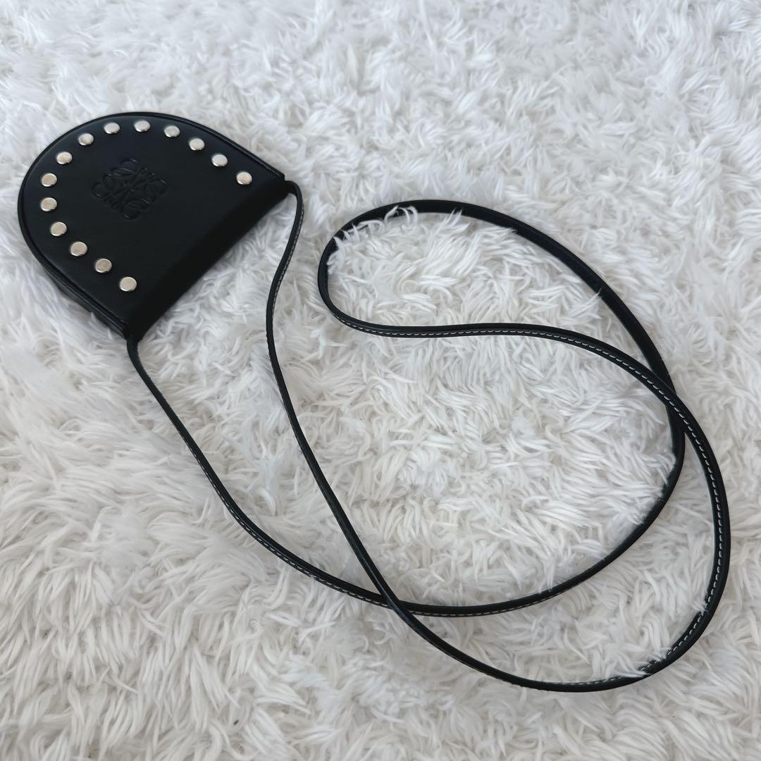 【希少】ロエべ ミニヒールポーチ ケース ショルダー スタッズ 箱あり