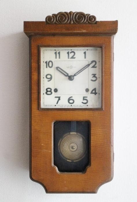 精工舎 SEIKO アールデコ ガラスの振り子 掛け時計 柱時計 アンティーク