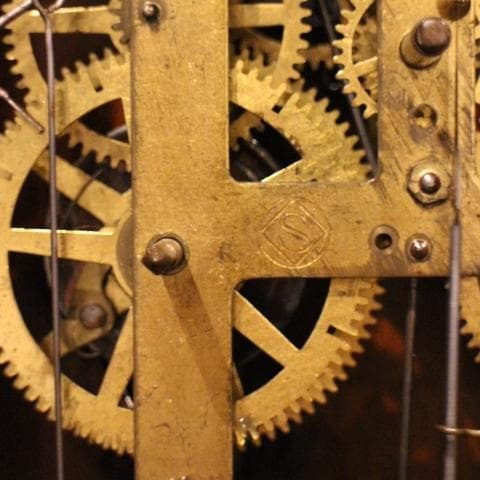 精工舎 SEIKO アールデコ ガラスの振り子 掛け時計 柱時計 アンティーク