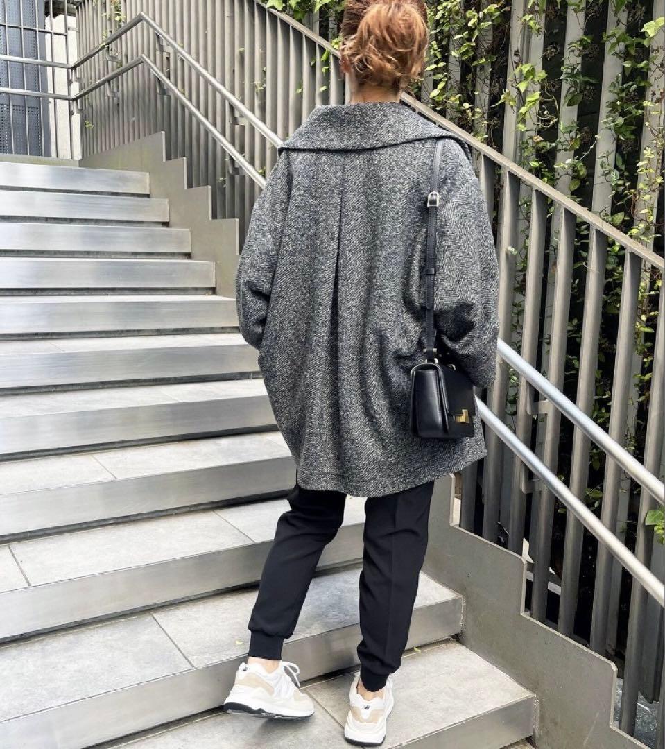 Spick & Span☆ Wスライバーヘリンボーンコート☆36