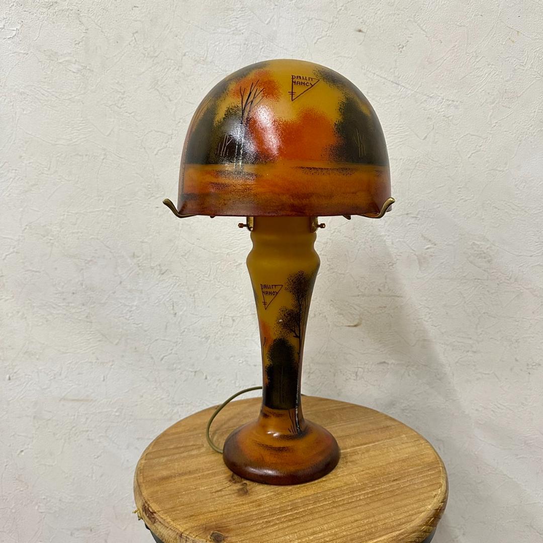 ドームナンシー　吊り卓上照明　アンテルカレール　被せガラス　高さ40cm