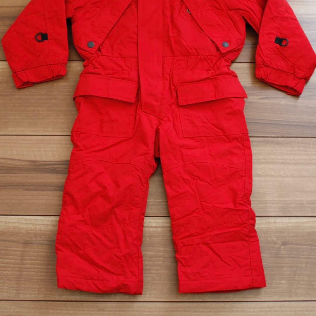美品 ノースフェイス スキーウェア キッズ 90cm 赤 ジャンプスーツ ツナギ