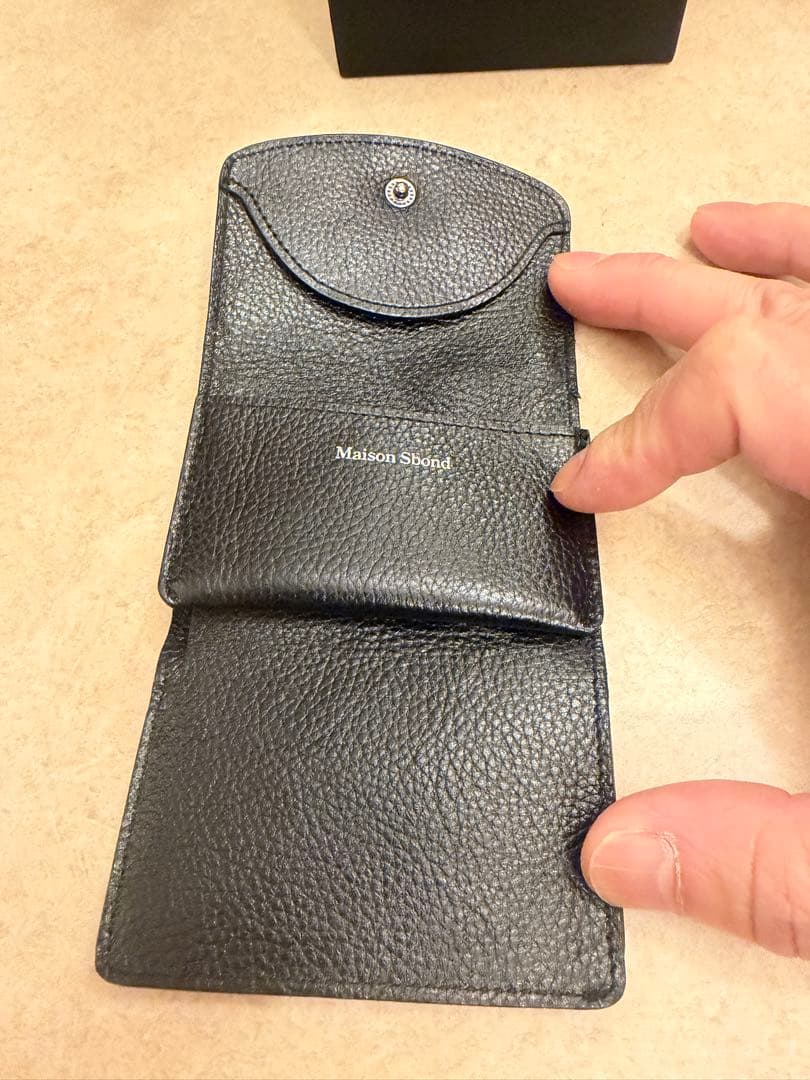 Maison Sbond ブラック 三つ折り財布