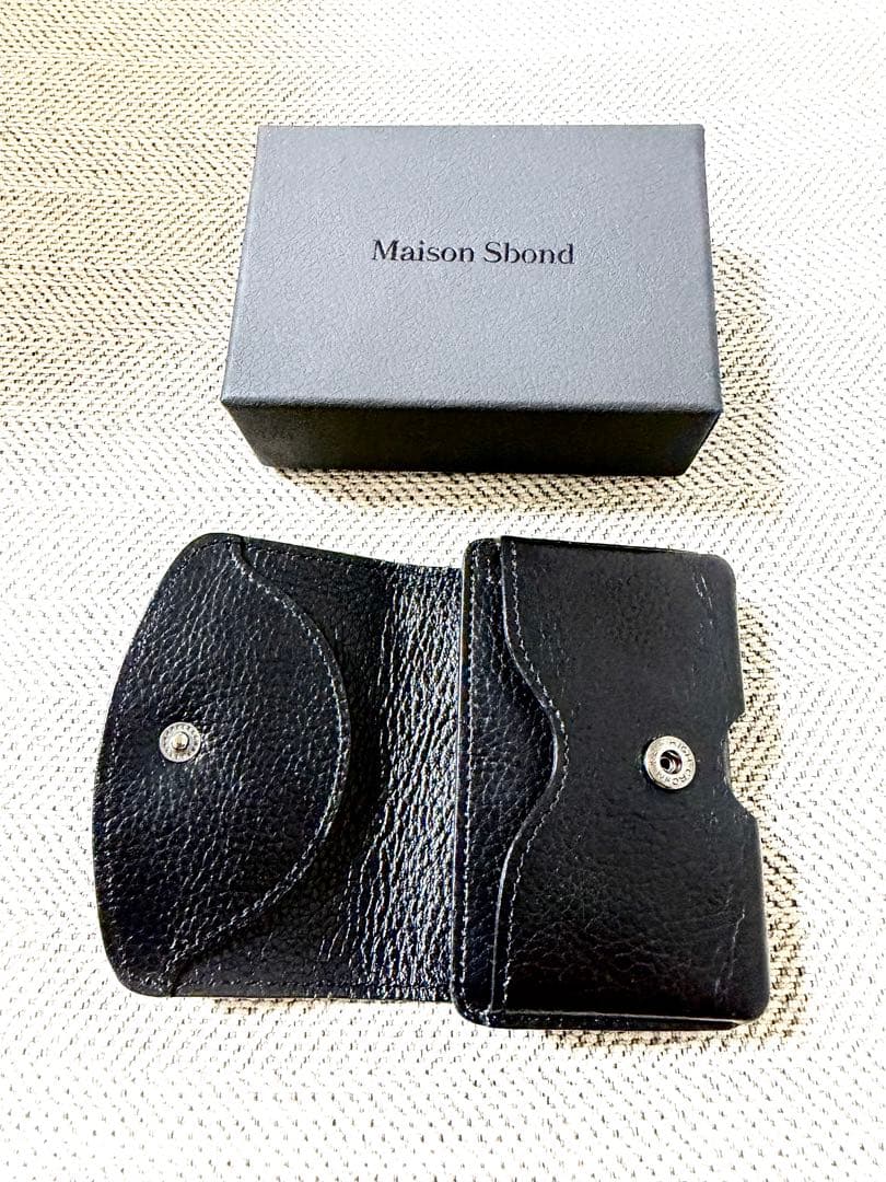 Maison Sbond ブラック 三つ折り財布
