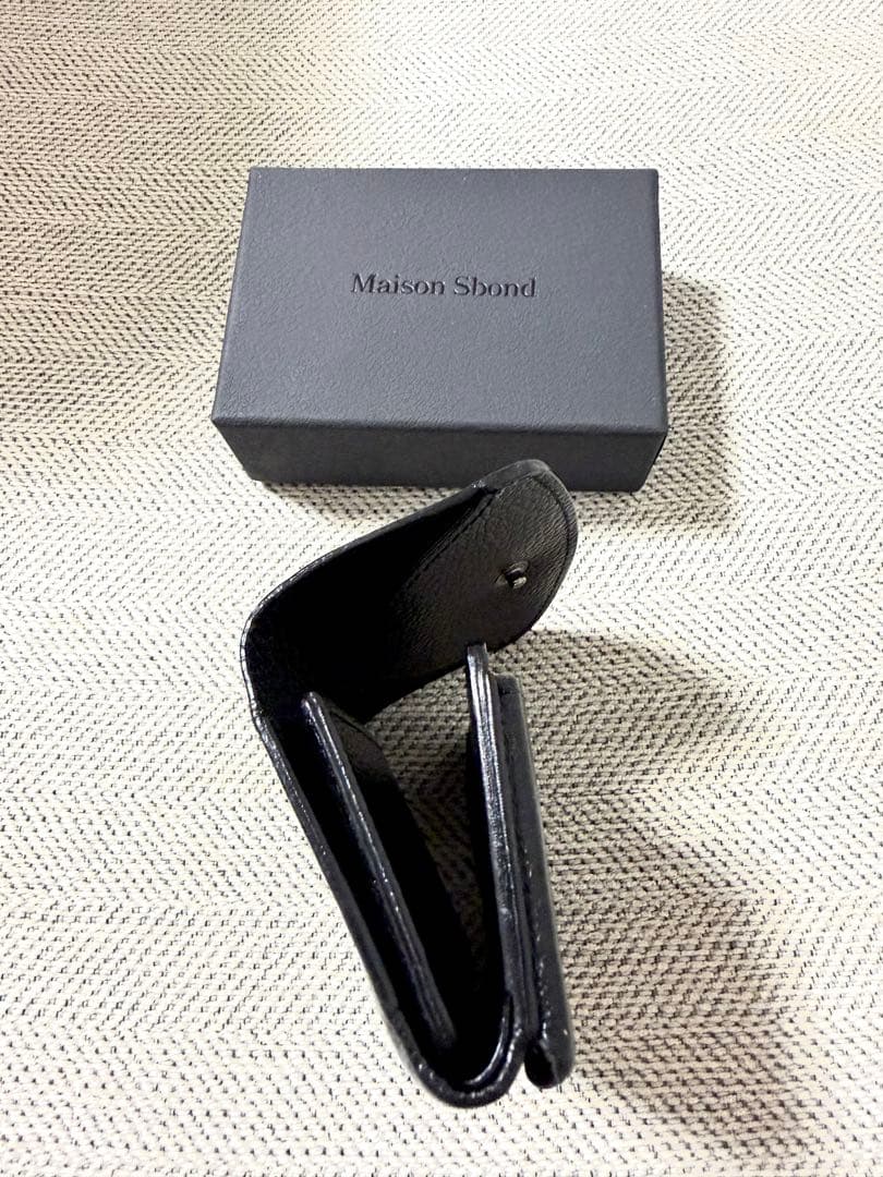 Maison Sbond ブラック 三つ折り財布