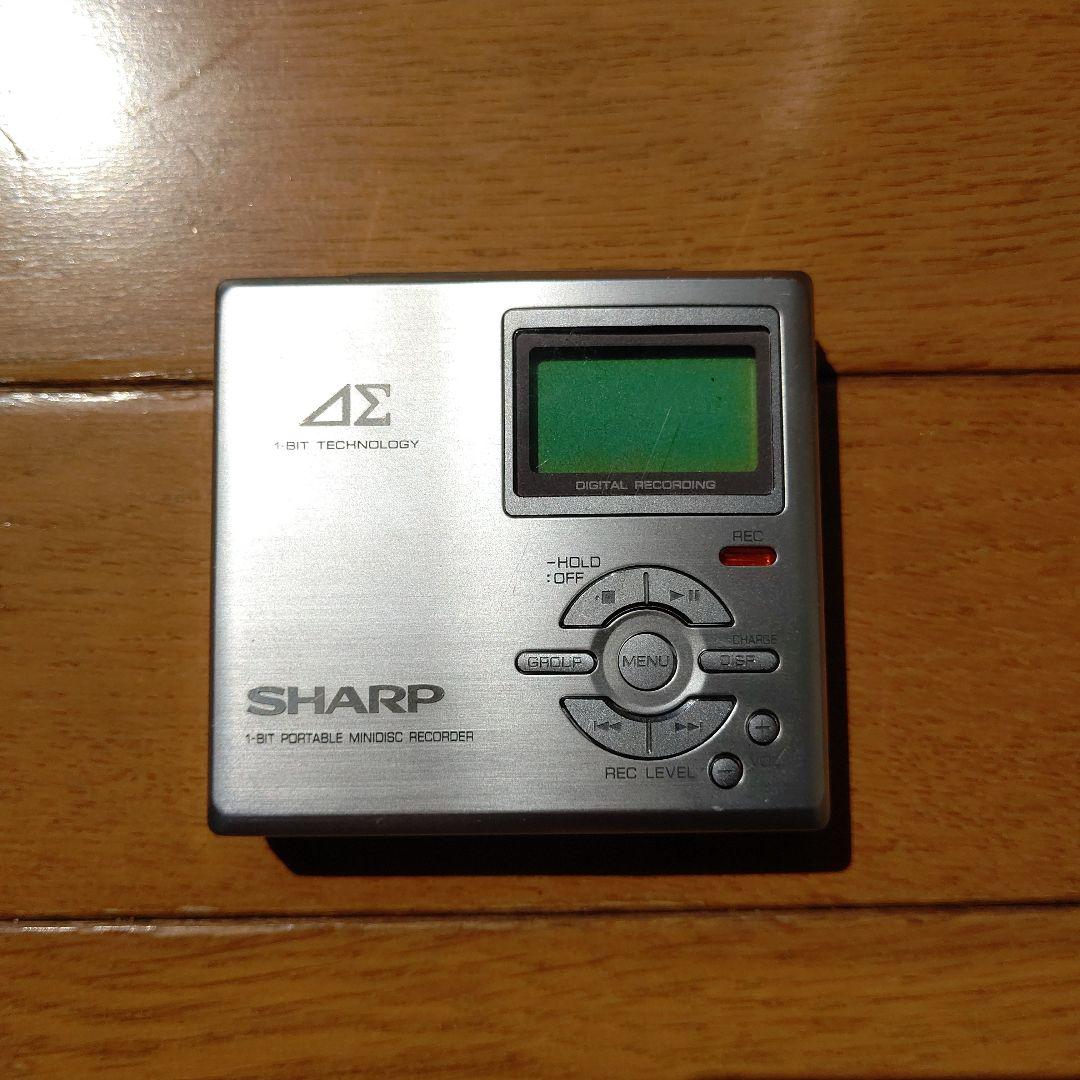 ジャンク品 SHARP 1bitポータブルMDレコーダー MD-DR7-S