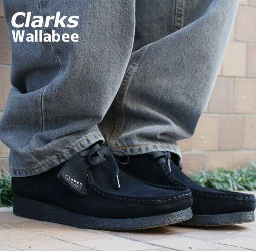 Clarks ブラック Wallabee 25.5cm クラークス ワラビー 黒