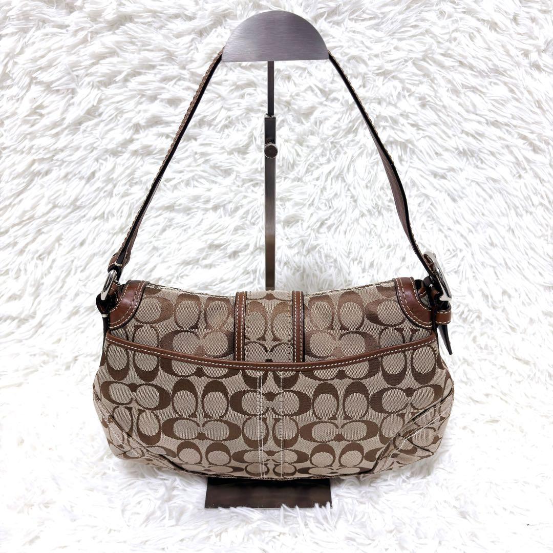 COACH コーチ ソーホー ワンショルダーバッグ レザー キャンバス ブラウン