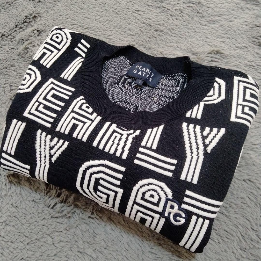 【美品♡】PEARLY GATES ロゴ*ニット♡総柄　M ゴルフ/スポーツ