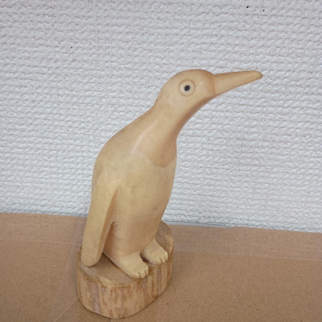 マッコウクジラ 歯 鯨歯 143.1g 置物　ペンギン