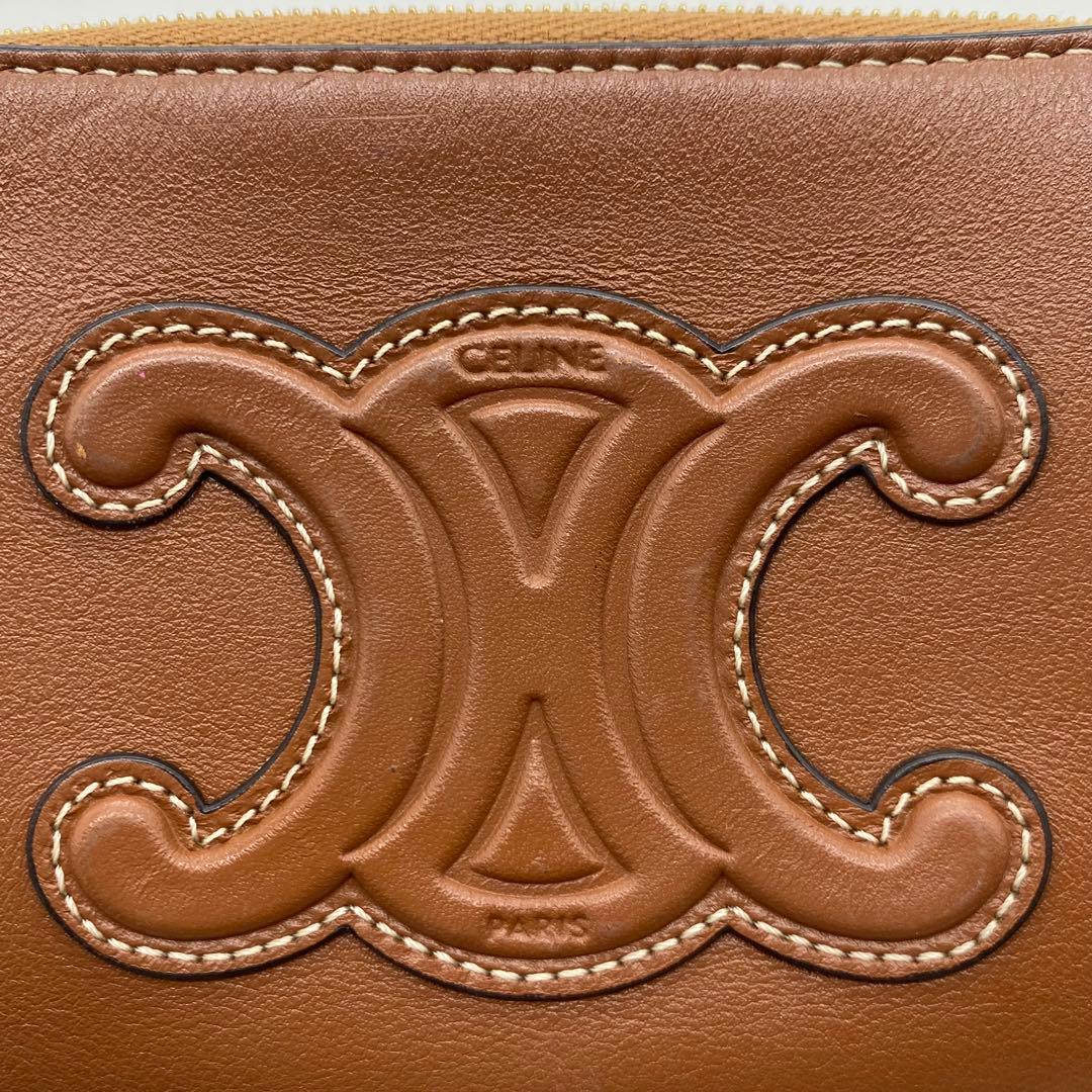 セリーヌ　ケース　キーリング　小銭入れ　ラウンドファスナー　トリオンフ