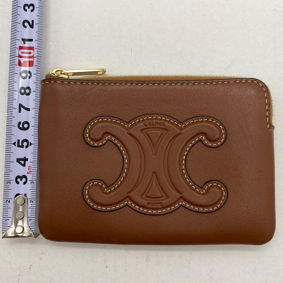 セリーヌ　ケース　キーリング　小銭入れ　ラウンドファスナー　トリオンフ