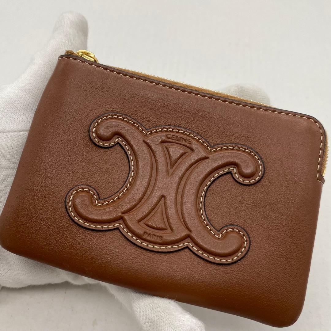 セリーヌ　ケース　キーリング　小銭入れ　ラウンドファスナー　トリオンフ