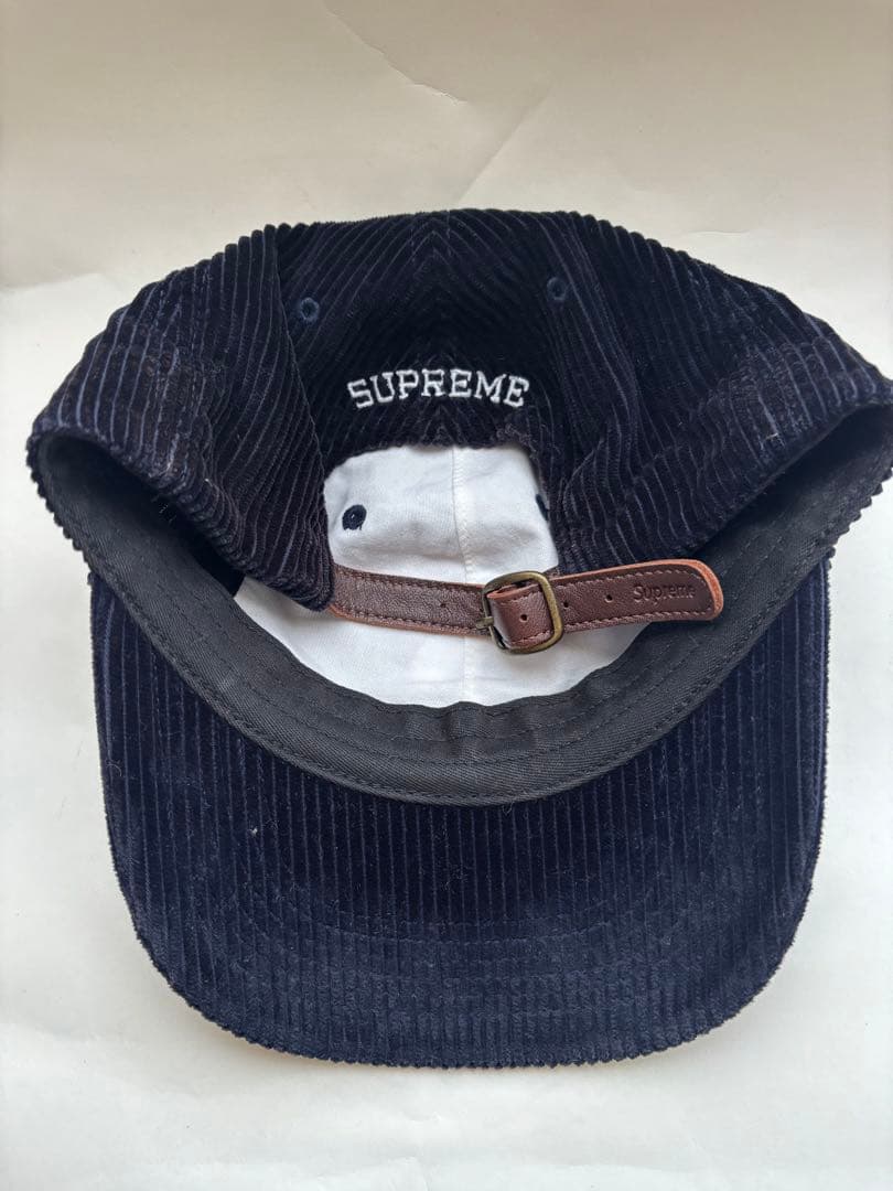 Supreme コーデュロイキャップ ネイビー