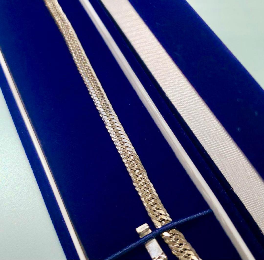 12面トリプル　喜平シルバー925 ブレスレット　アンクレット　18cm