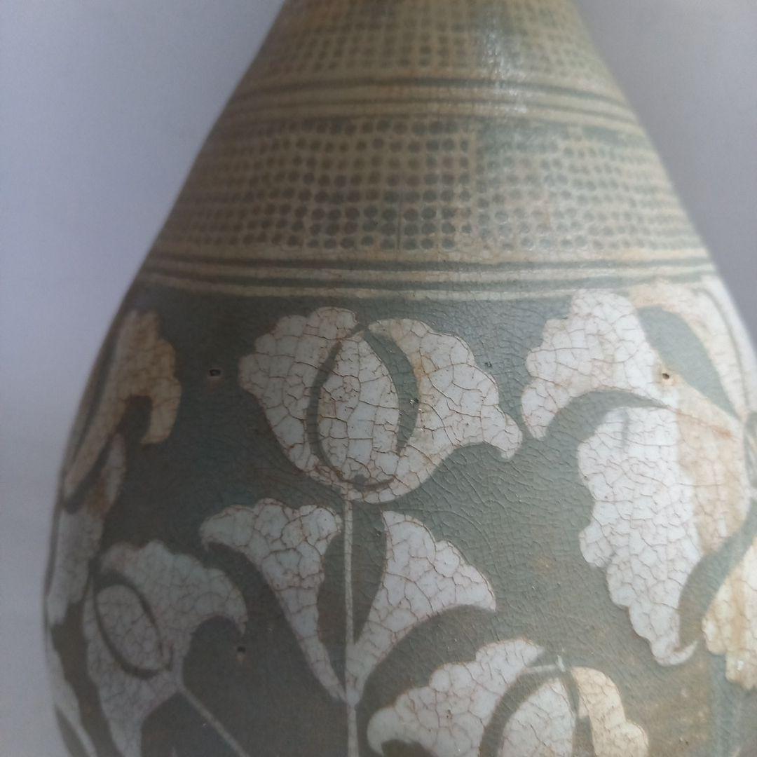 李朝　粉青沙器　徳利　高さ25㎝