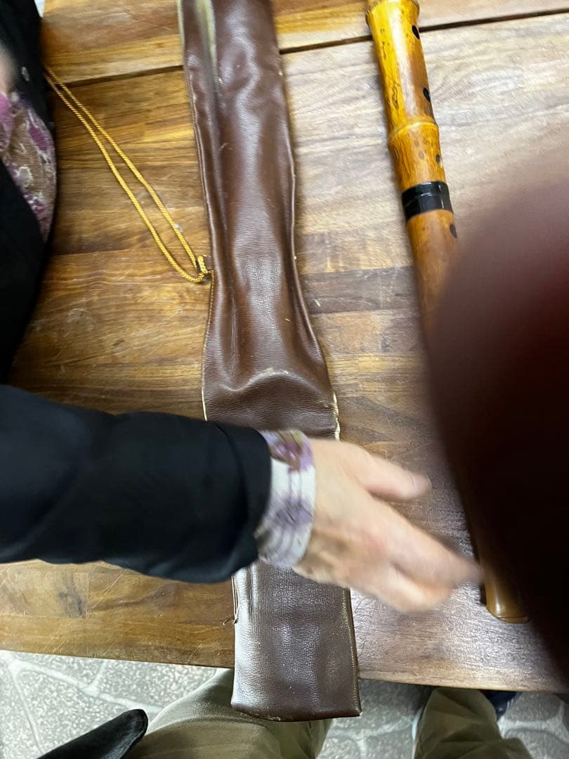 尺八 竹製 ナチュラルカラー ケース付き