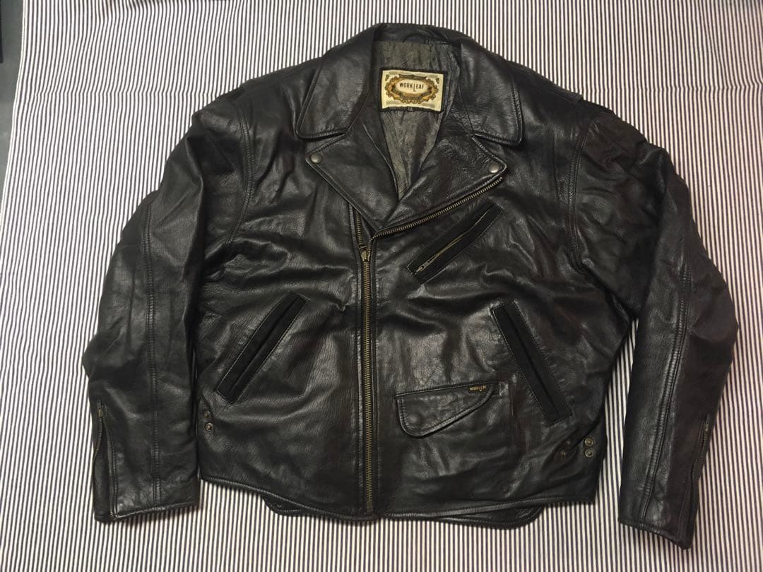 ワークリーフ Workleaf ライダース レザージャケット 革ジャン ブルゾン