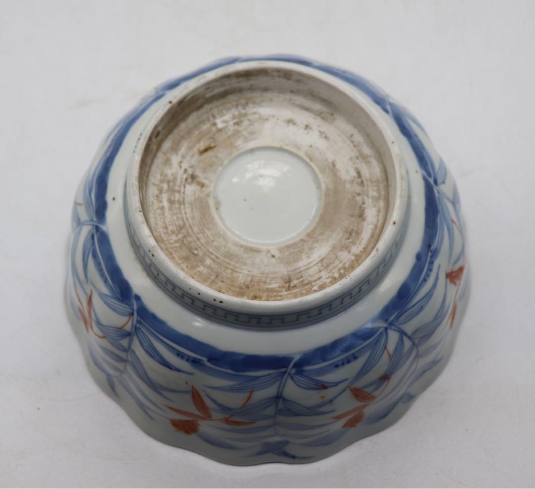 江戸　伊万里色絵花口鉢　送料込み1121