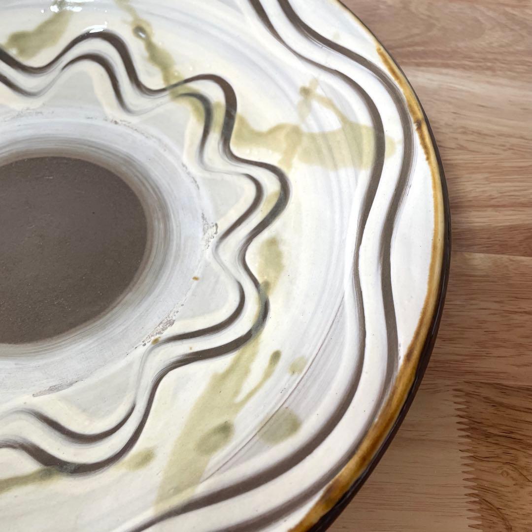 小鹿田焼 刷毛目 尺二寸皿 大皿 銀座たくみ 櫛描き 民藝 柳瀬朝夫 坂本茂木