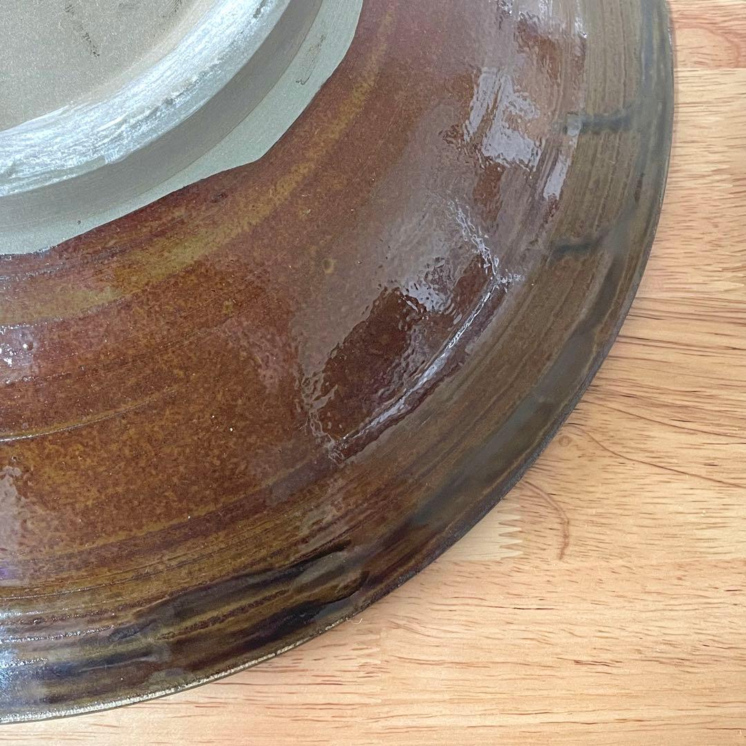 小鹿田焼 刷毛目 尺二寸皿 大皿 銀座たくみ 櫛描き 民藝 柳瀬朝夫 坂本茂木