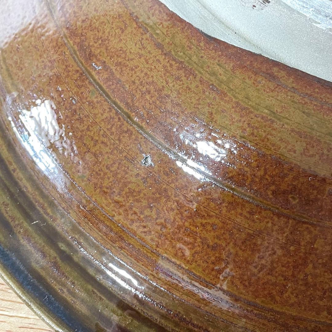 小鹿田焼 刷毛目 尺二寸皿 大皿 銀座たくみ 櫛描き 民藝 柳瀬朝夫 坂本茂木