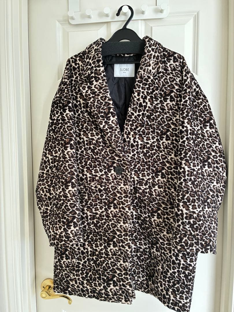 SLOBE iENA レオパード柄チェスターコート