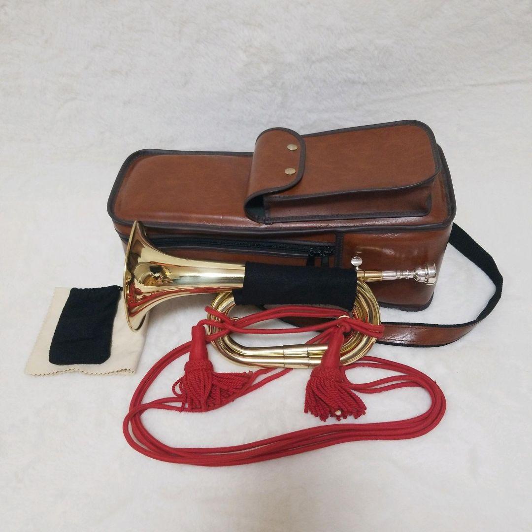 陸上自衛隊　らっぱ　信号らっぱ　 ラッパ ケース付き　らっぱ手