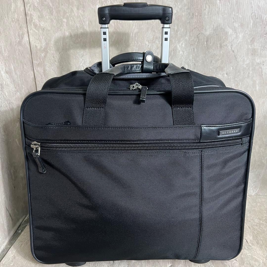 ACEGENE ビジネスバッグ キャリーバッグ 2輪 機内持込可 鍵付 出張