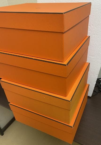 エルメス Hermes 4個 空箱No095 34x38x15