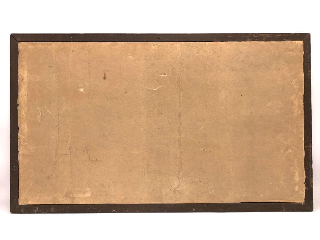 【 荒雹齋谷文中筆「雪中竹に雀」】　肉筆扁額　蔵出品