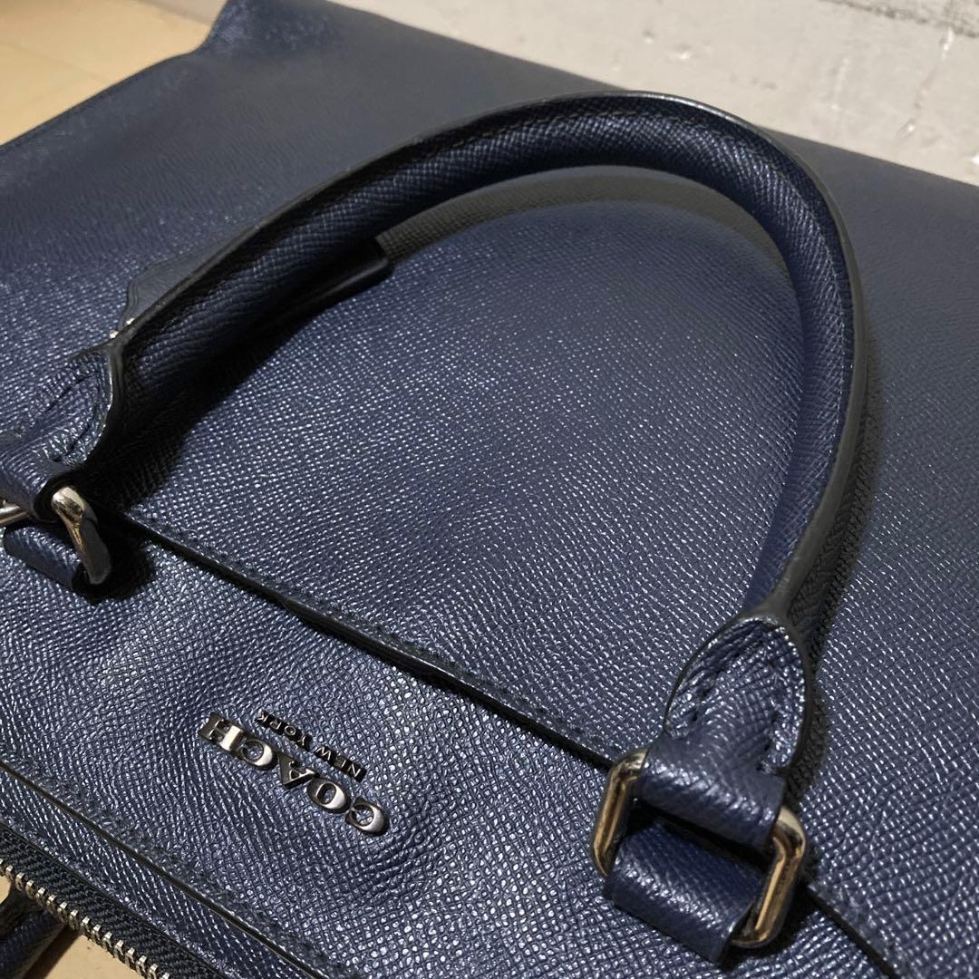 上美品 COACH コーチ レザー メンズ ビジネスバッグ ブリーフケース